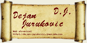 Dejan Juruković vizit kartica
